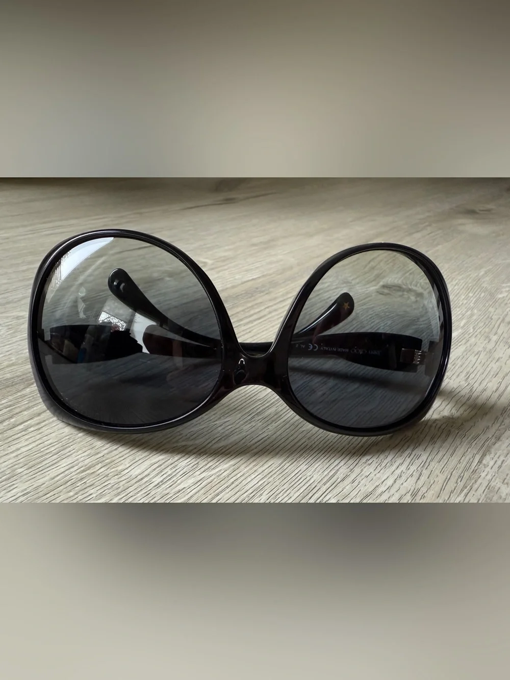 Jimmy Choo Black DAHLIA Oversized Designer Sunglasses Vintage Couture Dahlia/s
